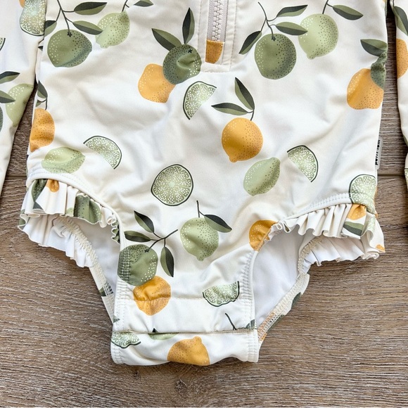 Petit Lem Baby Girls Lemons and Limes Rashguard Swimsuit Sz 18-24 Months Capri - Picture 3 of 5